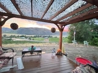 View sunset from deck