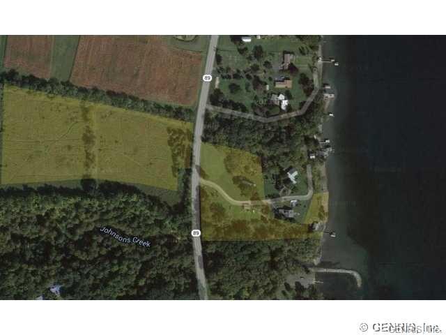Aerial View. 3.5 acres are on the East side of Rt.