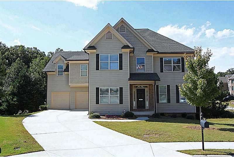 Exterior Front. large home on culdesac lot