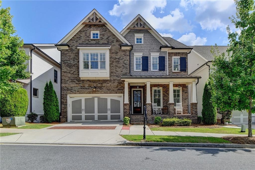 Craftsman inspired home featuring central AC and a