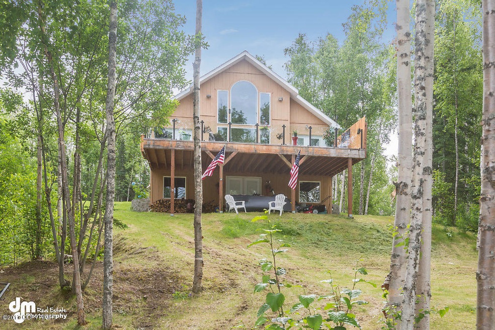 Lake side of home