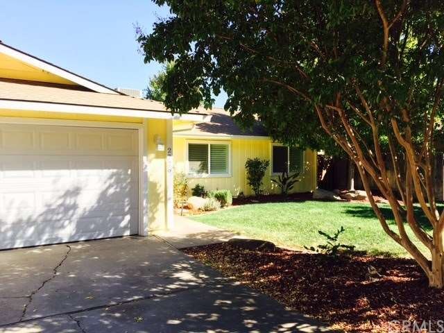 Shaded driveway.