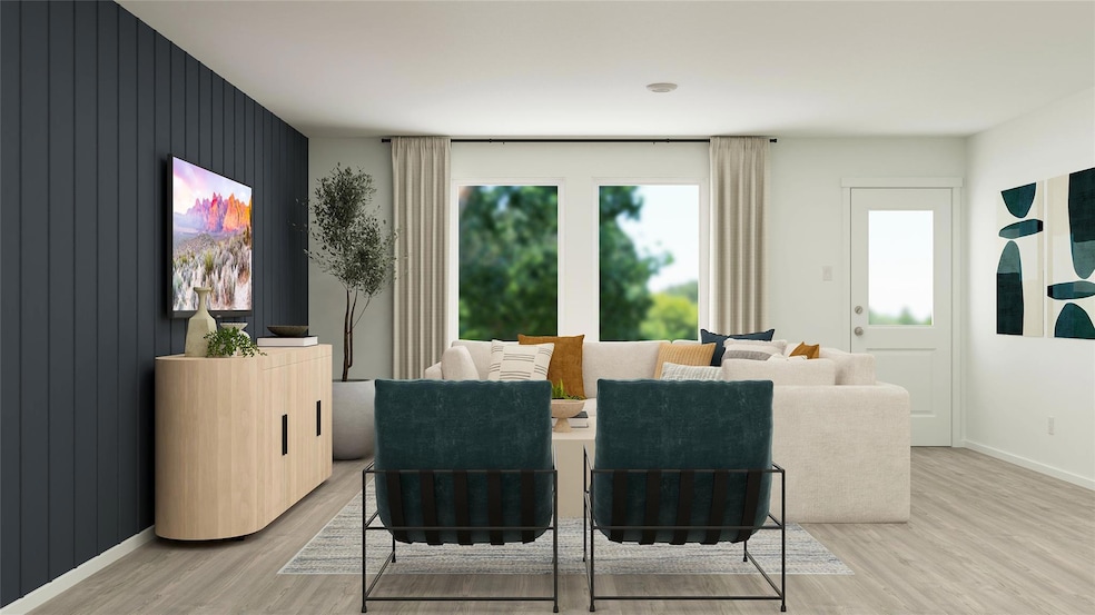 Dining room featuring light wood-type flooring and