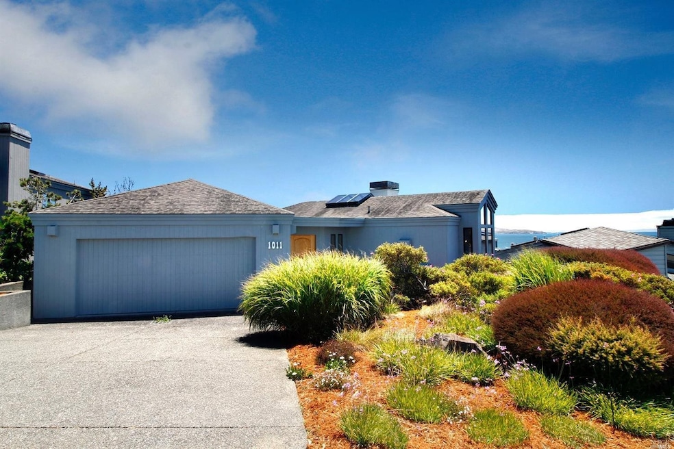 Front of home with Tomales Point and Dillon Beach 
