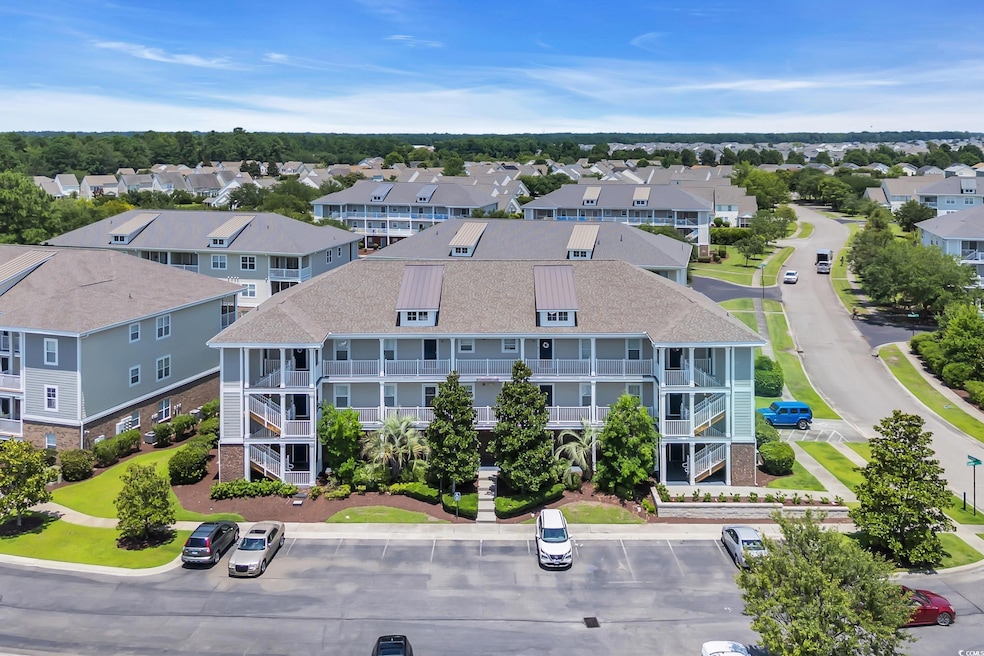 Aerial view of residential area