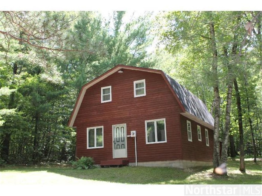 Roadside view of cabin.