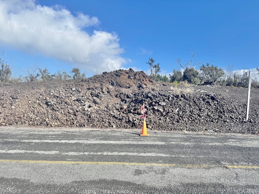 Top of Lot 31 Block 145 Outrigger Drive.  The lot has been staked.