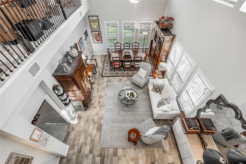 View from upstairs living area