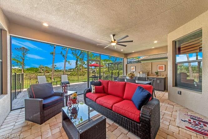 Amazing undercover screened lanai with full summer kitchen