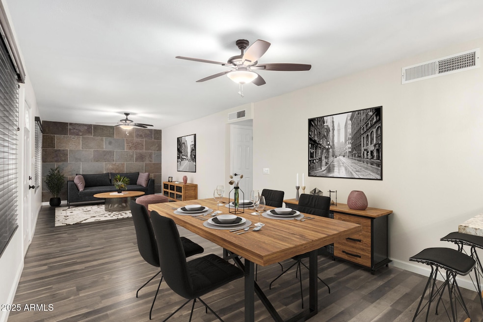 Staged living room