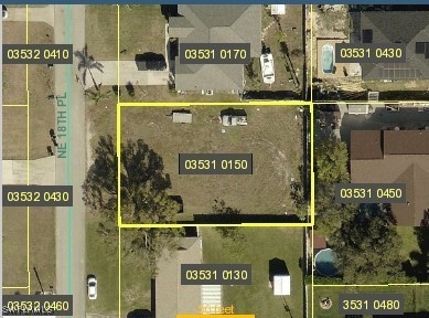Aerial view of property's location