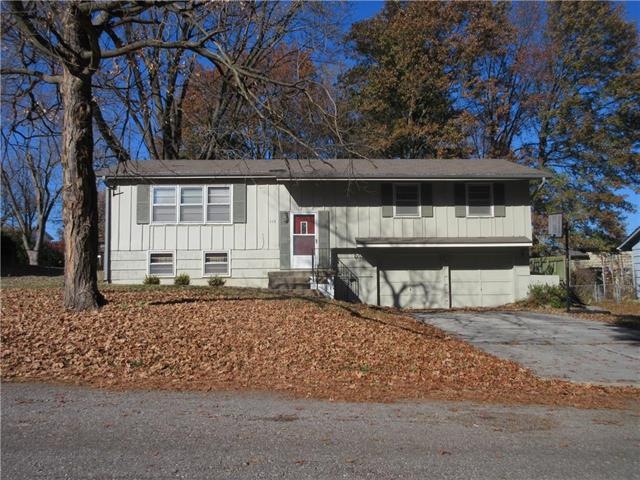 Extra wide split entry with two car garage.