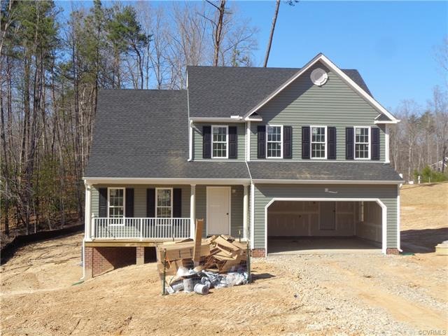 Photo of house under construction.