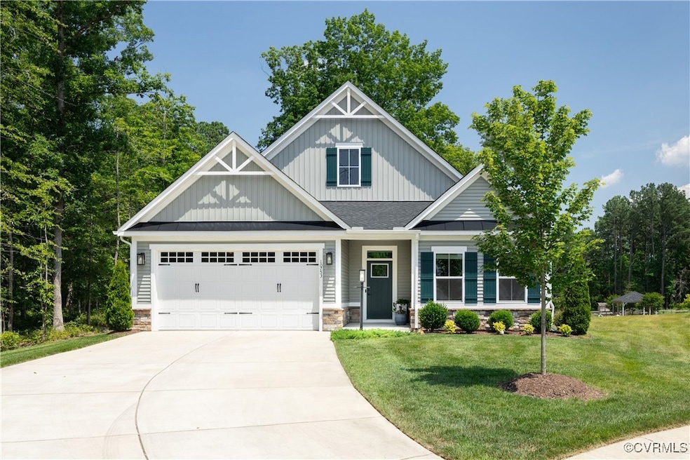 One Story Craftsman style house in 55+ community