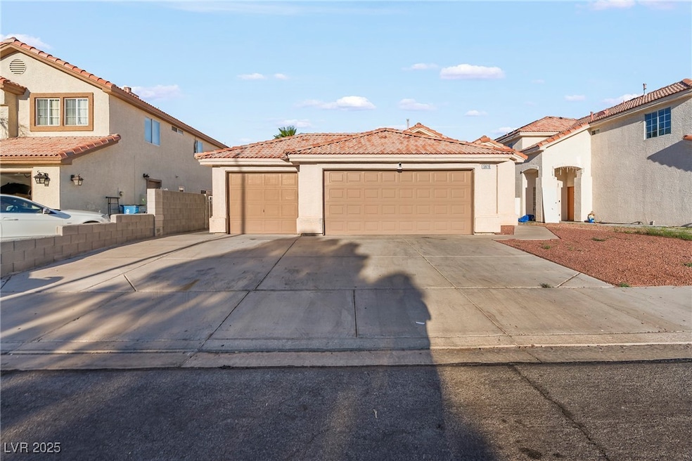View of front of home featuring stucco siding, con