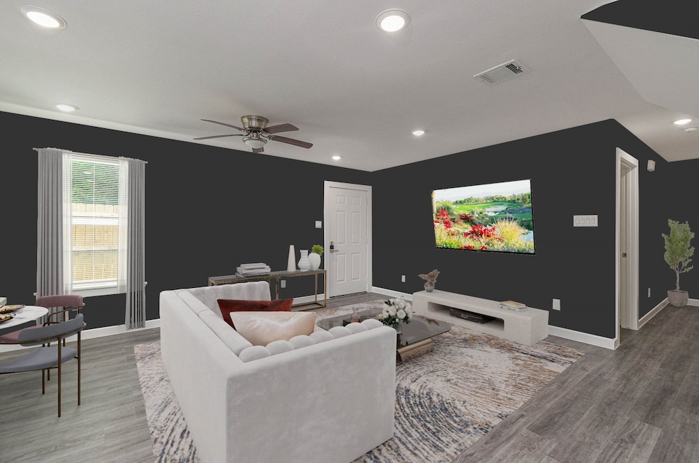 Virtually stage living room