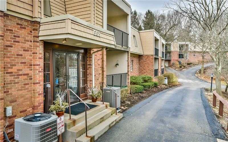 Front entrance to 553 Sloop Road.  The unit is on 