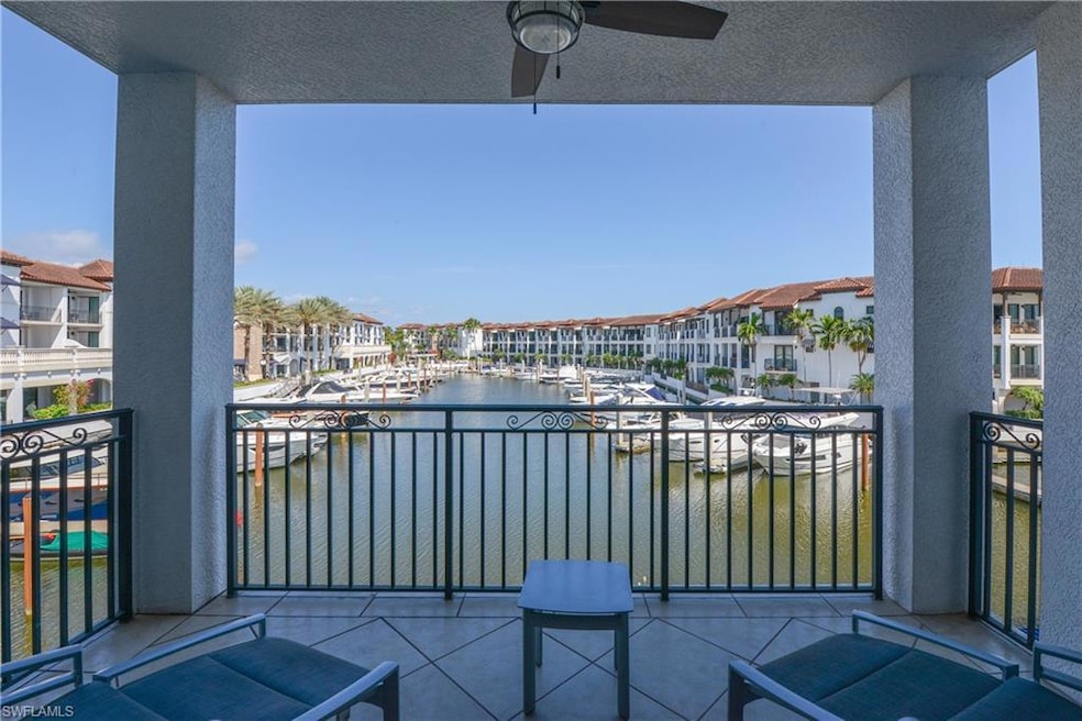 Lanai looking out over Naples Bay Marina