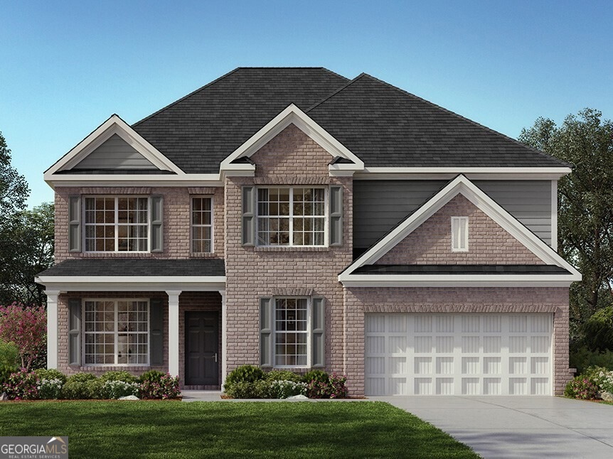 Grayson elevation HB rendering at Briarwood in Cum