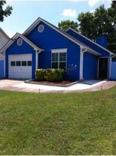 Exterior Front. Front view of home with etched fro