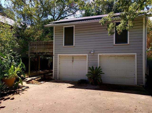 Front of Garage/Apartment, new deck and fence just