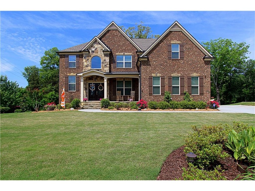 3 sided brick beauty with stone accents.