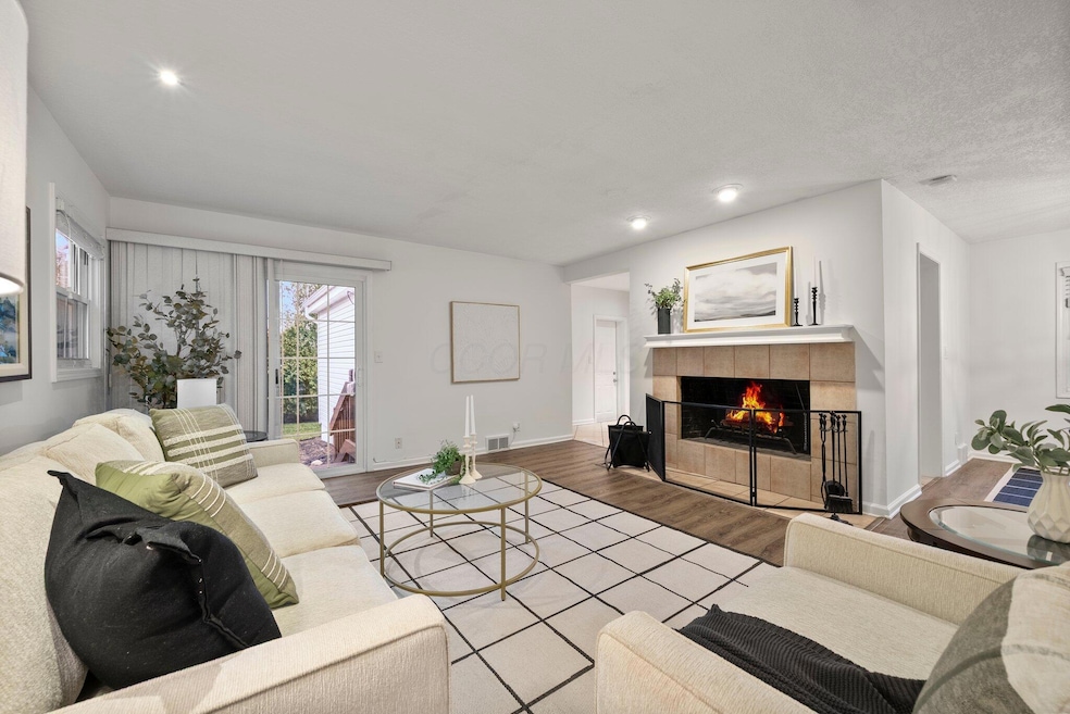 Living Room With Cozy Fireplace