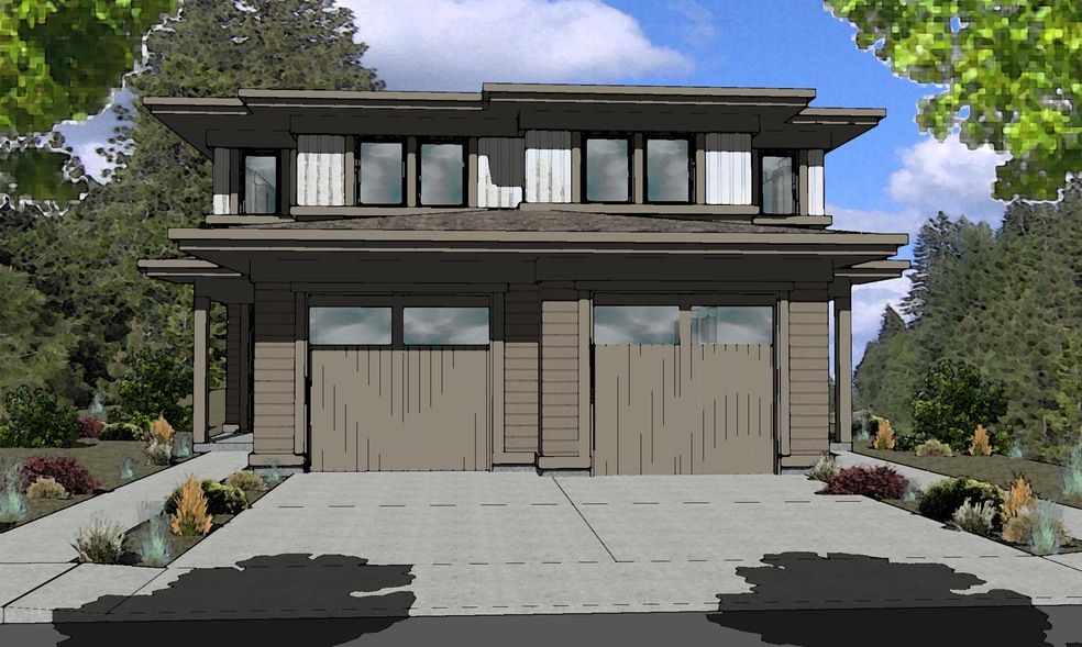 Duplex Plan A color elevation