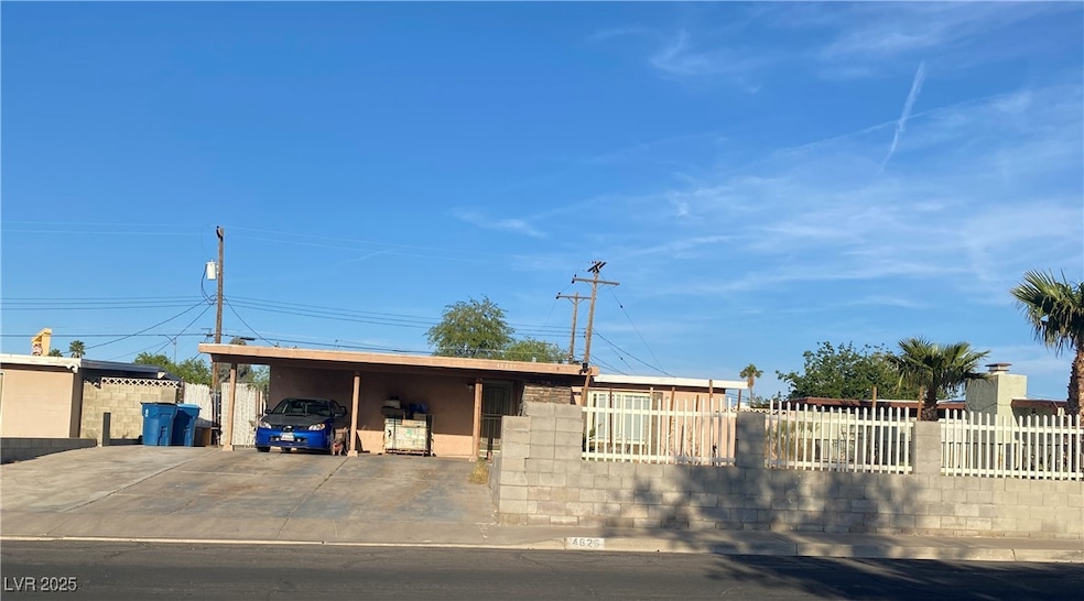 View of front of home with a fenced front yard and