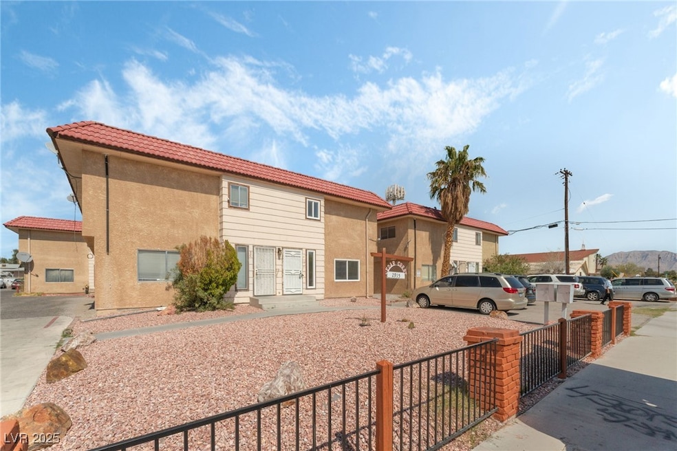 View of front of home with stucco siding
