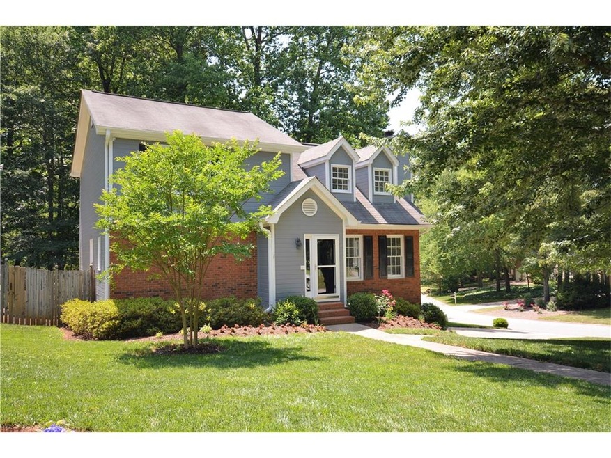 Front view of home. House sits on a corner lot in 