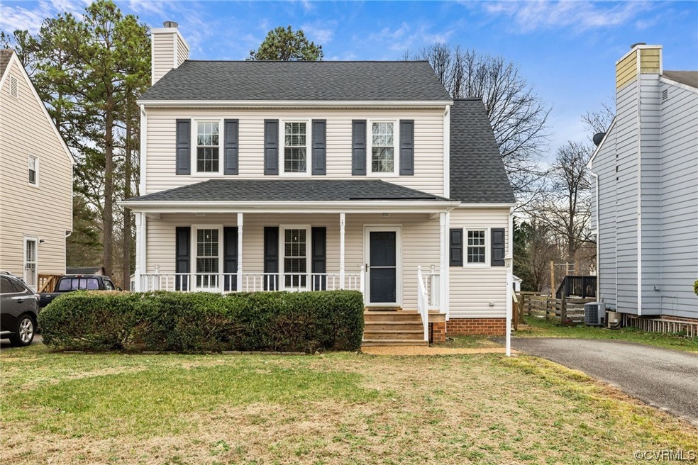 Front of House with Full Front Porch and Paved Dri