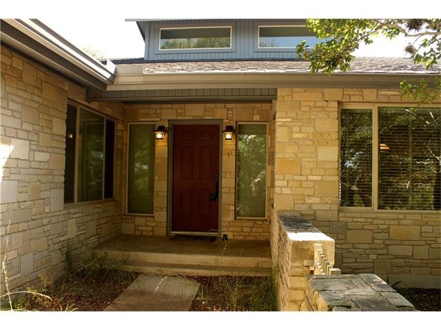 Inviting red front door