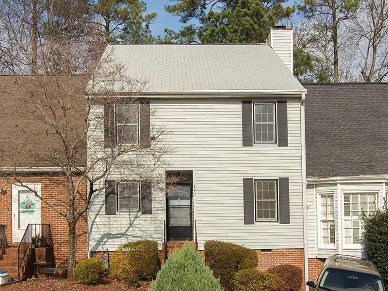 Exterior Front. Charming town home sits on a cul-d
