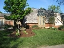 front of unit in the summertime