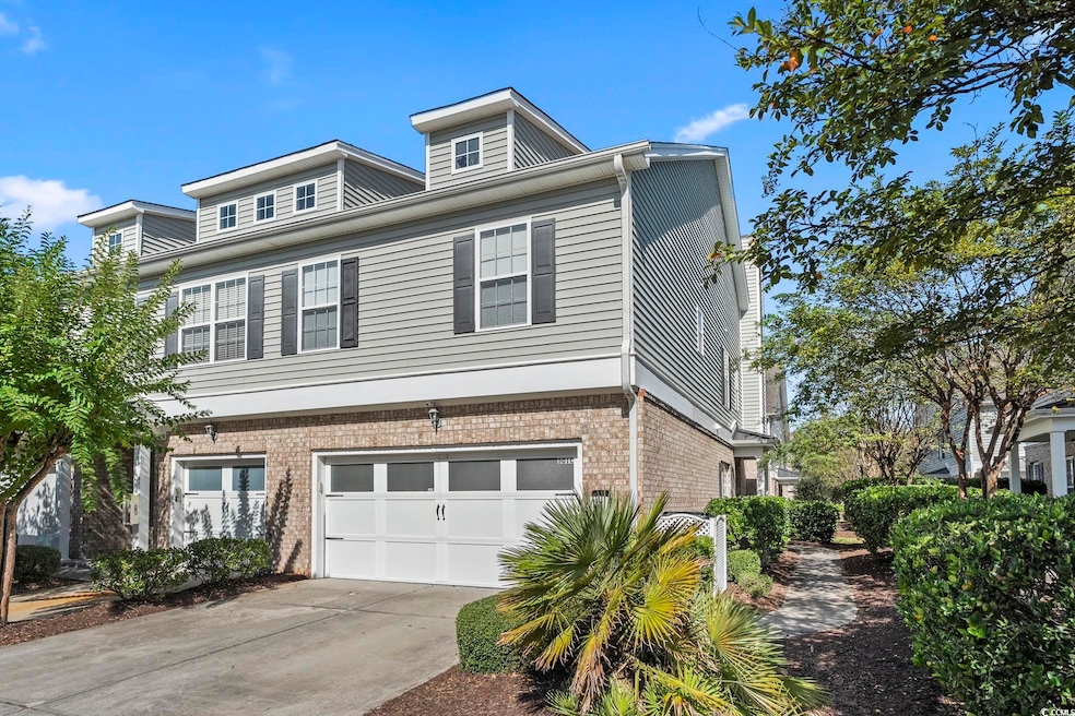 Garage with driveway