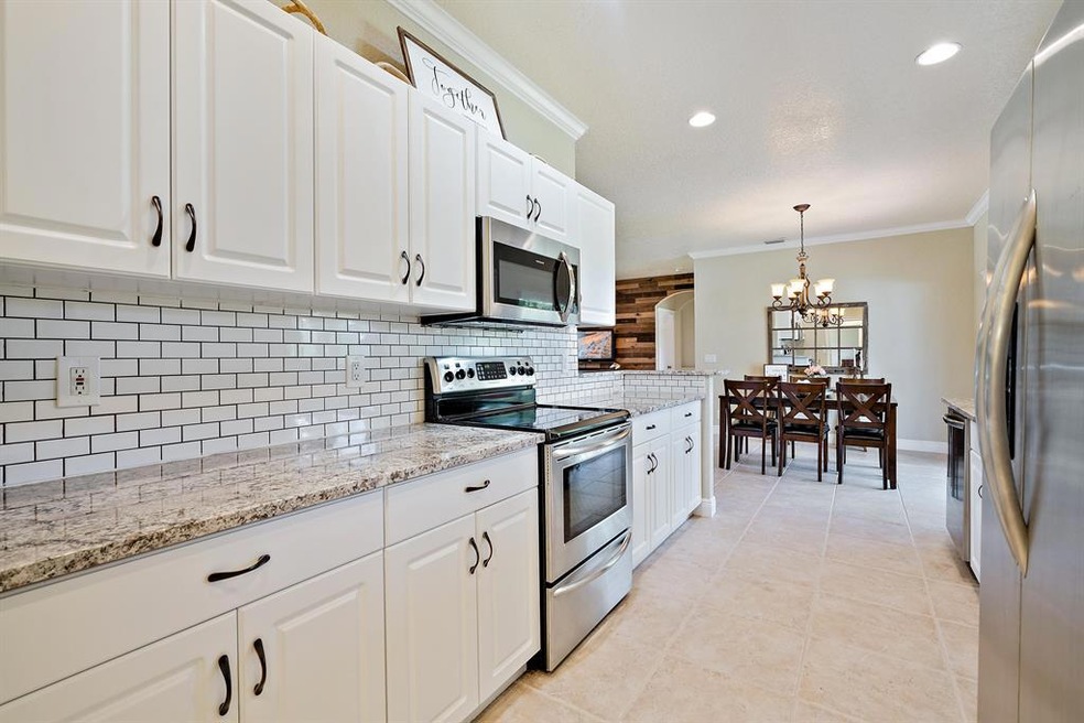 Kitchen with granite countertops