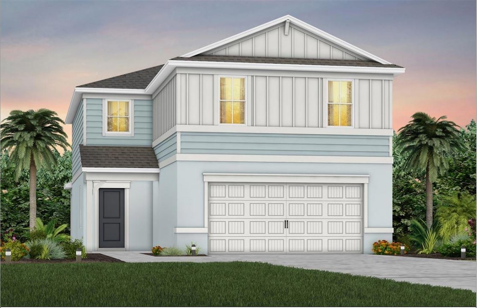 Exterior Design. Artistic rendering for this new construction home. Pictures are for illustrative purposes only. Elevations, colors and options may vary.