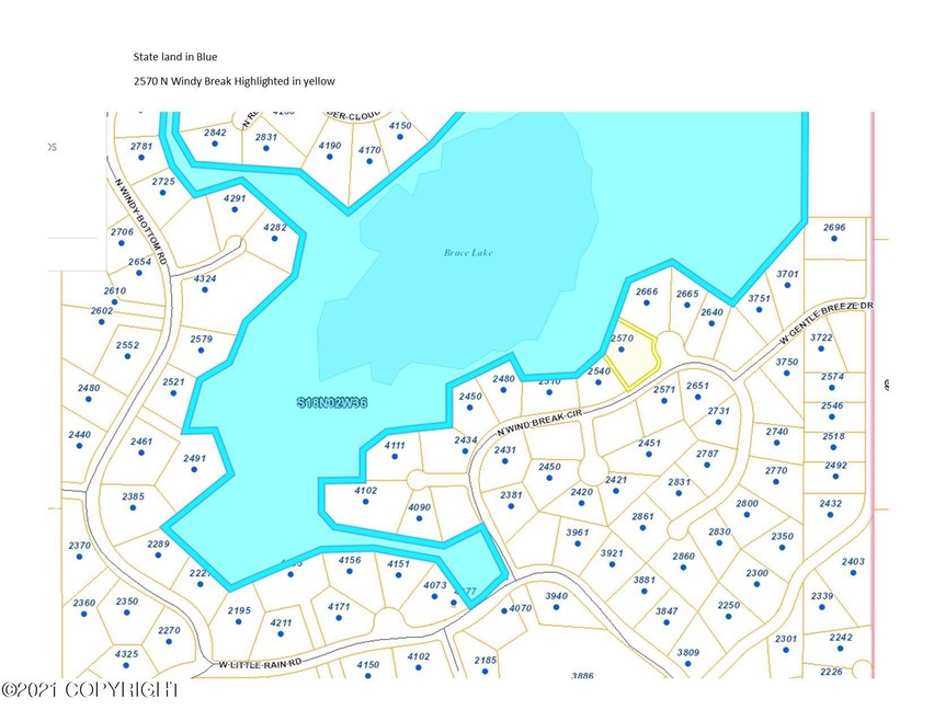 Map of Bruce Lake