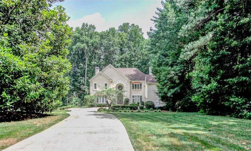 Winding driveway leads to beautiful executive home