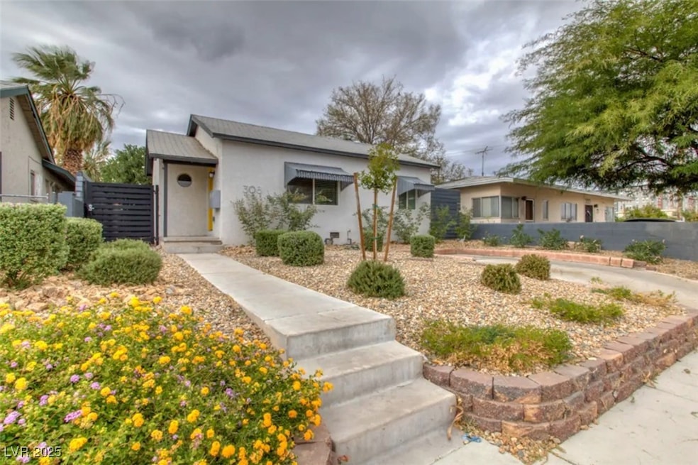 View of front of property with stucco siding