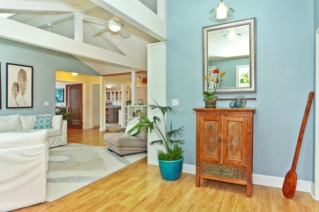 Entry opens to living room