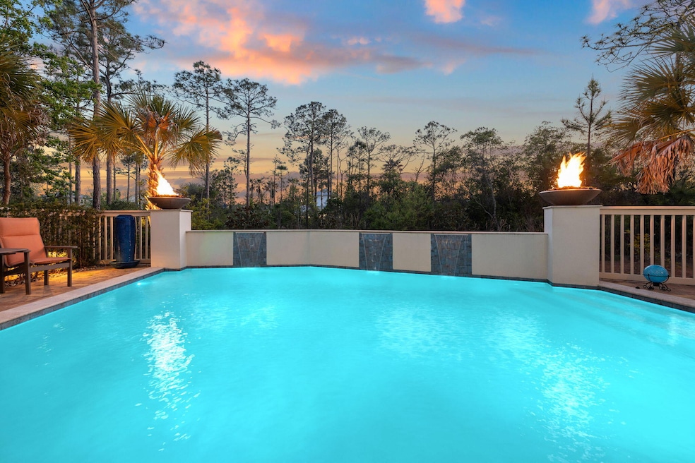 Heated Pool with Waterfall