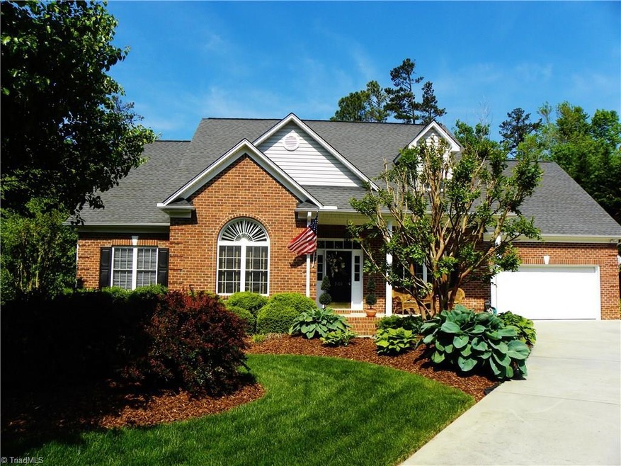 Beautifully landscaped yard in cul-de-sac location.  Private, wooded lot in the back.