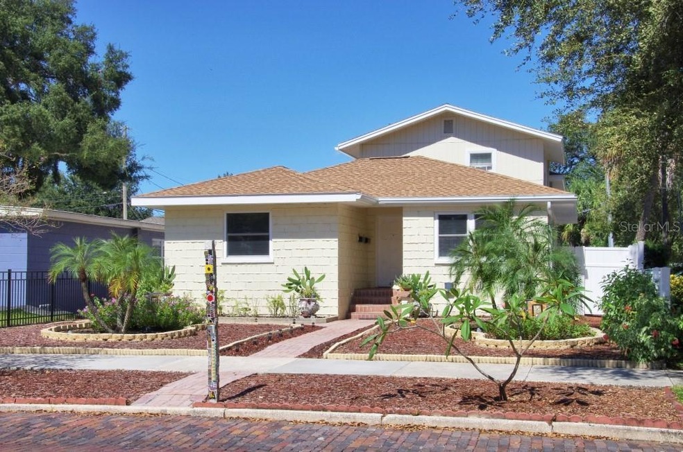Front view of home showing beautiful, low-maintence, xeriscape front yard.