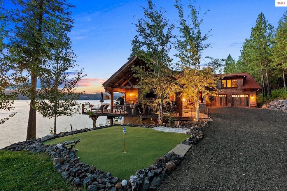 Welcome to SkyFall Ranch - Modern fully furnished home on Lake CdA has 4 BR, 4.5 baths, 5119 SF & 10