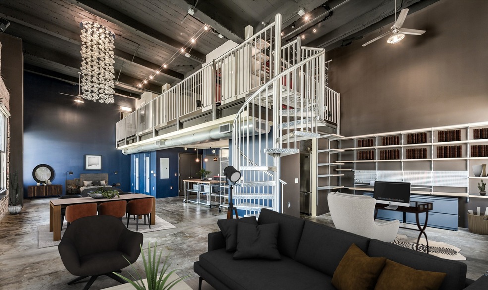 Rare corner penthouse unit at historic Bayou Lofts