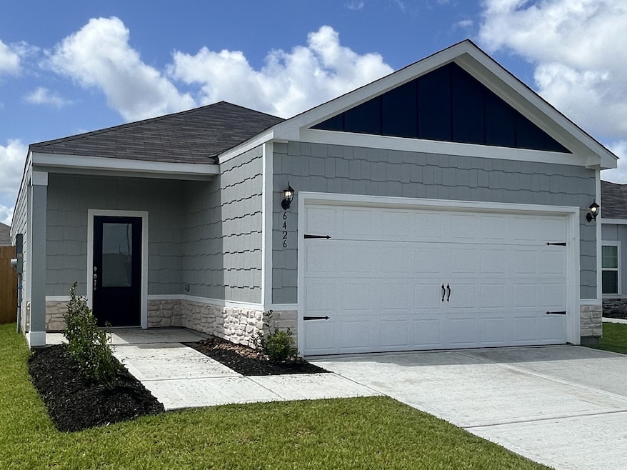 The Dogwood floor plan has beautiful stone detaili
