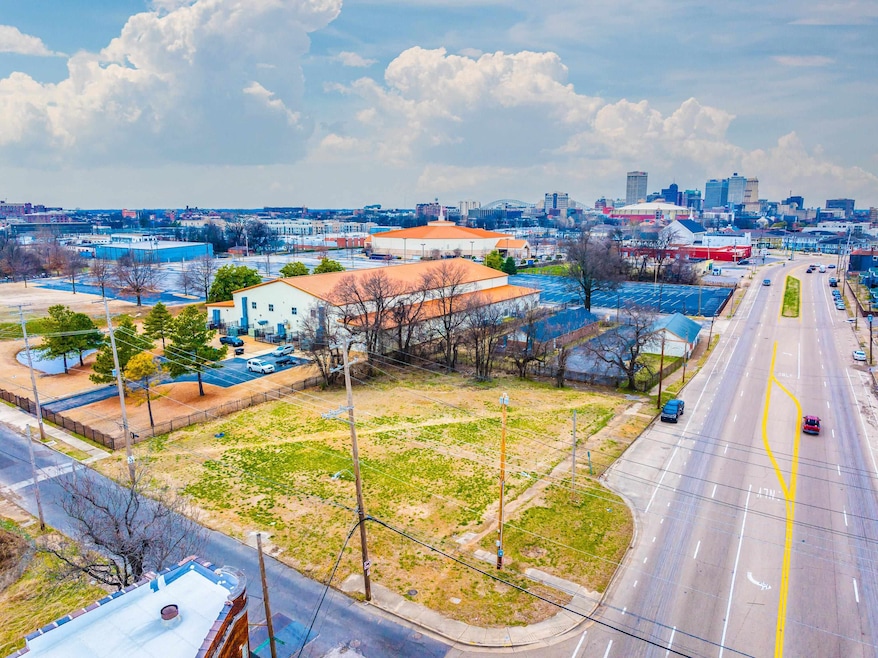 Aerial view with a city view