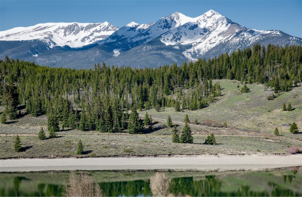 Mountain view with a heavily wooded area